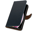 Zakelijke Book Case Telefoonhoesje Geschikt voor de Motorola Moto G4 Play - Portemonnee Hoesje - Pasjeshouder Wallet Case - Blauw