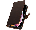 Zakelijke Book Case Telefoonhoesje Geschikt voor de Huawei Y7 / Y7 Prime - Portemonnee Hoesje - Pasjeshouder Wallet Case - Mocca