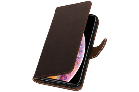 Pull Up TPU PU Leder Bookstyle Wallet Case Hoesjes voor Galaxy C9 Mocca