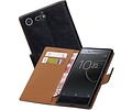 BAOHU Zakelijke Book Case Telefoonhoesje Geschikt voor de Sony Xperia XZ - Portemonnee Hoesje - Pasjeshouder Wallet Case - Zwart