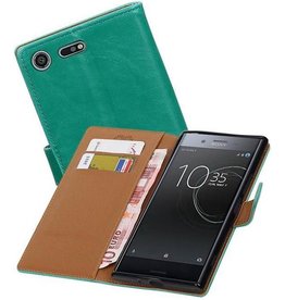 BAOHU Zakelijke Bookstyle Hoesje voor Xperia XZ Groen