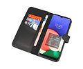 BAOHU Echt Lederen Book Case Hoesje - Leren Portemonnee Telefoonhoesje - Geschikt voor Samsung Galaxy A22 4G - Zwart