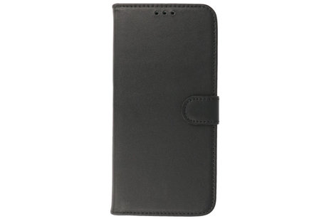 BAOHU Echt Lederen Book Case Hoesje - Leren Portemonnee Telefoonhoesje - Geschikt voor Samsung Galaxy A22 4G - Zwart