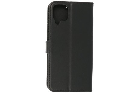 BAOHU Echt Lederen Book Case Hoesje - Leren Portemonnee Telefoonhoesje - Geschikt voor Samsung Galaxy A22 4G - Zwart
