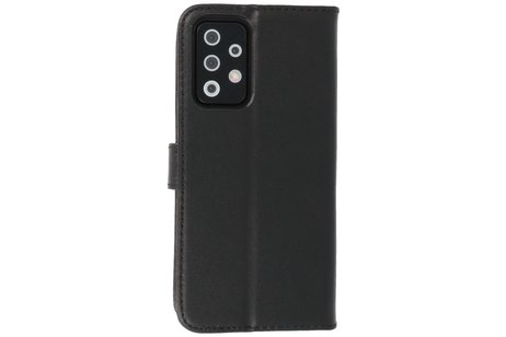 Echt Lederen Book Case Hoesje - Leren Portemonnee Telefoonhoesje - Geschikt voor Samsung Galaxy A52 5G - Zwart