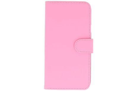 Effen Bookstyle Hoes voor iPhone 7 Plus / 8 Plus Roze