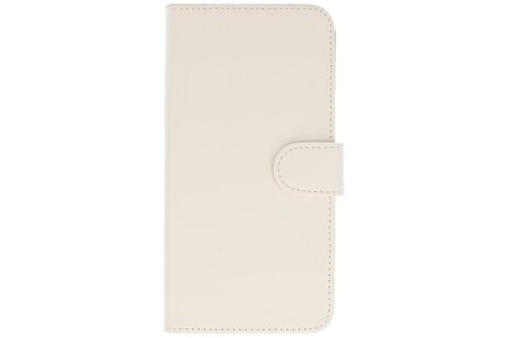 Effen Bookstyle Hoes voor Galaxy S6 G920F Wit