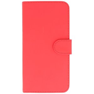Effen Bookstyle Hoes voor Galaxy J1 Ace Rood