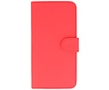 Effen Bookstyle Hoes voor Galaxy J3 J300F Rood
