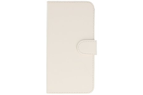 Bookstyle Wallet Case Hoesje voor LG K8 Wit