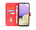 Zakelijke Book Case Telefoonhoesje - Portemonnee Hoesje - Geschikt voor Samsung Galaxy A03 - Rood