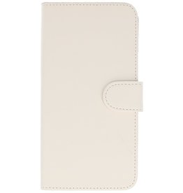 BAOHU Effen Bookstyle Hoesje voor Sony Xperia E4 Wit