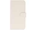 Bookstyle Wallet Case Hoesjes voor HTC X10 Wit