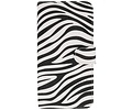 Zebra Bookstyle Wallet Case Hoesjes voor Moto C Wit