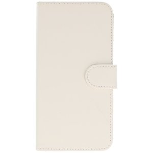 Bookstyle Wallet Case Hoesjes voor Galaxy Core LTE / 4G G386F Wit