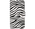 Zebra Bookstyle Wallet Case Hoesje Geschikt voor Samsung Galaxy S4 i9500 Wit