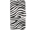 Zebra Bookstyle Wallet Case Hoesjes voor Huawei Ascend G510 Wit