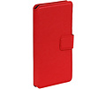 Cross Pattern TPU Bookstyle Wallet Case Hoesje voor Huawei P8 Lite Rood
