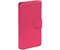 Cross Pattern TPU Bookstyle Wallet Case Hoesje voor Huawei P8 Roze