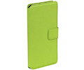 Cross Pattern TPU Bookstyle Wallet Case Hoesje voor Galaxy S5 G900F Groen