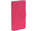 Cross Pattern TPU Bookstyle Wallet Case Hoesje voor Huawei Y5 II Roze