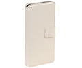 Cross Pattern Bookstyle Wallet Case Hoesje voor Galaxy S4 mini i9190 Wit