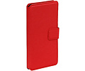 Cross Pattern Bookstyle Wallet Case Hoesje Geschikt voor Huawei G8 Rood
