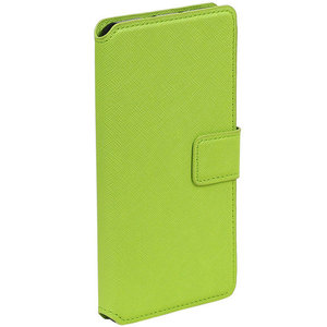 Cross Pattern TPU Bookstyle Wallet Case Hoesjes voor LG K10 Groen