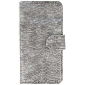 Lizard Bookstyle Wallet Case Hoesje voor Huawei Mate 7 Grijs