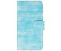 Lizard Bookstyle Wallet Case Hoesje voor LG K4 Turquoise