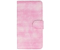 Lizard Bookstyle Wallet Case Hoesjes voor LG V10 Roze