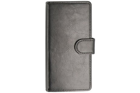 Motorola Moto C Portemonnee Hoesje Booktype Wallet Case Zwart