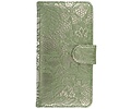 Bloem Bookstyle Hoesje - Wallet Case Telefoonhoesjes - Geschikt voor Samsung Galaxy A7 (2016) A710F D.Groen