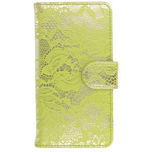 Bloem Bookstyle Hoesje - Wallet Case Telefoonhoesjes - Geschikt voor Samsung Galaxy J7 Groen