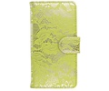 Lace Bookstyle Wallet Case Hoesjes Geschikt voor Huawei Honor 4 A / Y6 Groen