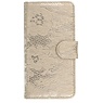 Bloem Bookstyle Hoes voor Samsung Galaxy S3 mini i8190 Goud
