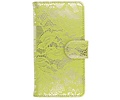 Lace Bookstyle Wallet Case Hoesjes Geschikt voor Samsung Galaxy Prime G530F Groen