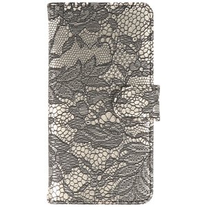 Lace Bookstyle Wallet Case Hoesje voor Galaxy Core II G355H Zwart