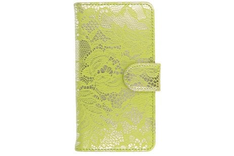 BAOHU Lace Bookstyle Wallet Case Hoesjes Geschikt voor Sony Xperia Z3 Compact Groen