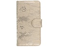 BAOHU Lace Bookstyle Wallet Case Hoesjes Geschikt voor Huawei Honor 6 Plus Goud