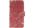 Lace Bookstyle Wallet Case Hoesjes Geschikt voor Samsung Galaxy Note 3 N9000 Rood