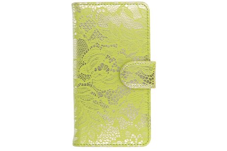 BAOHU Lace Bookstyle Wallet Case Hoesjes Geschikt voor Samsung Galaxy Note 3 Neo N7505 Groen