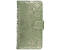 BAOHU Lace Bookstyle Wallet Case Hoesjes Geschikt voor Samsung Galaxy Note 3 Neo N7505 Donker Groen