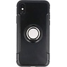 BAOHU Pantser TPU Hoesje met Ring Houder voor iPhone X Zwart