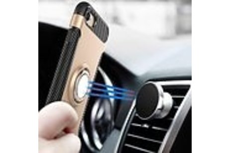 BAOHU Pantser TPU Hoesje met Ring Houder - Hoesje Geschikt voor iPhone X Zwart