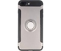 BAOHU Pantser TPU Hoesje Ring Houder - Hoesje Geschikt voor iPhone 7 / 8 Plus Grijs