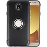 BAOHU Pantser TPU Hoesje Ringhouder cases voor Samsung Galaxy J5 2017 Zwart