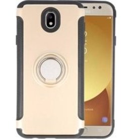 Pantser TPU Hoesje Ringhouder cases voor Samsung Galaxy J5 2017 Goud