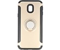 BAOHU Pantser TPU Hoesje Ring houder cases - Hoesje Geschikt voor Samsung Galaxy J7 2017 Goud