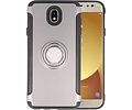 BAOHU Pantser TPU Hoesje Ringhouder cases - Hoesje Geschikt voor Samsung Galaxy J7 2017 Grijs